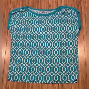 Stylus Boxy Blue & White Shirt